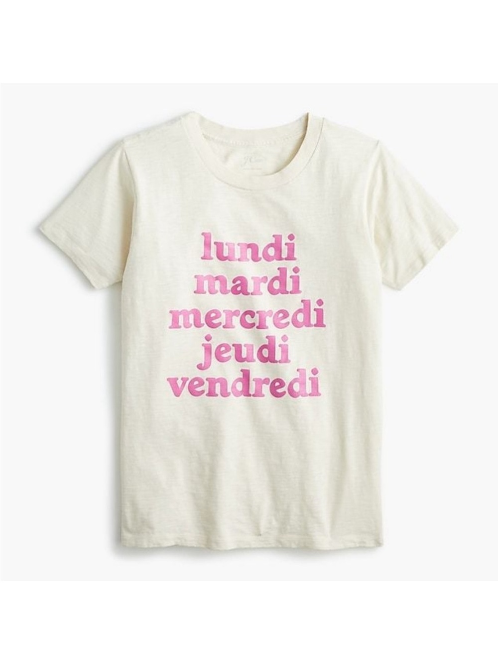 J. Crew "Les jours de la semaine" crewneck T-shirt - Picture 2 of 6